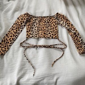 Cheetah print crop top